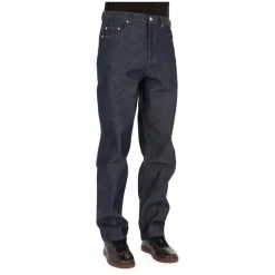 Jean en Denim de Coton Pur Coupe Droite