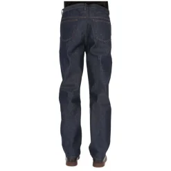 Jean en Denim de Coton Pur Coupe Droite