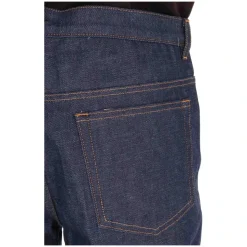 Jean en Denim de Coton Pur Coupe Droite