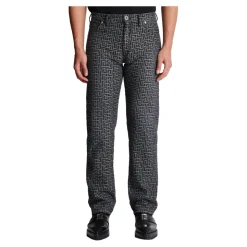Jean en denim jacquard monogrammé