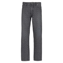 Jean en denim jacquard monogrammé