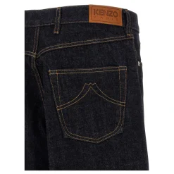 Jean large à revers en denim japonais