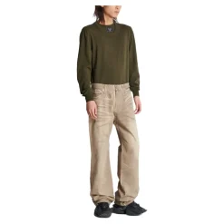 Jean loose en denim Beige wash
