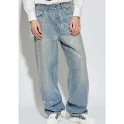 Jeans avec cristaux scintillants