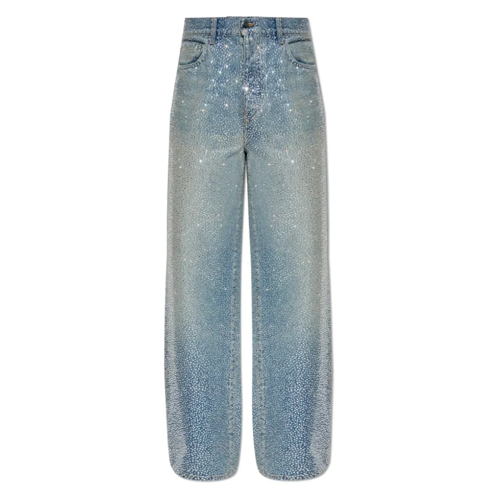 Jeans avec cristaux scintillants