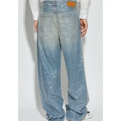 Jeans avec cristaux scintillants