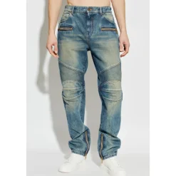Jeans Biker en denim vintage