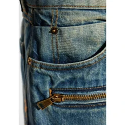 Jeans Biker en denim vintage