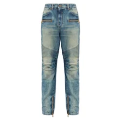 Jeans Biker en denim vintage