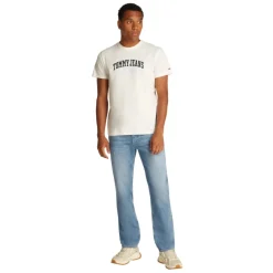 Jean Slim Fit Jambe Droite Bleu
