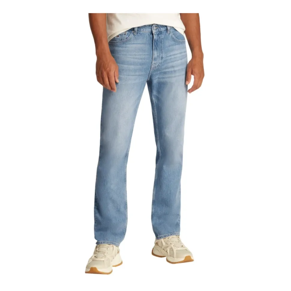 Jean Slim Fit Jambe Droite Bleu