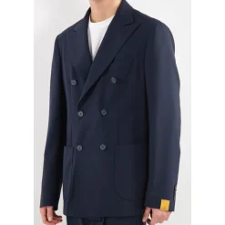 Élégant Costume Croisé en Laine