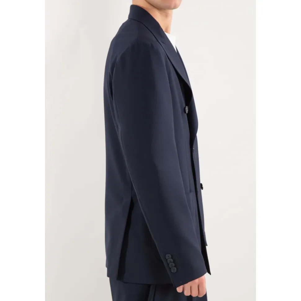 Élégant Costume Croisé en Laine