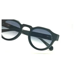 Élégantes Lunettes de Soleil Panto Noires Mat