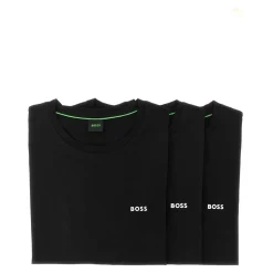 Lot de trois t-shirts en coton brodé du logo