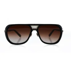 Lunettes de Soleil Or Mat avec Dégradé Marron