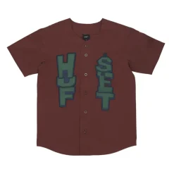 Maillot Baseball Veste à Boutons Manches Courtes
