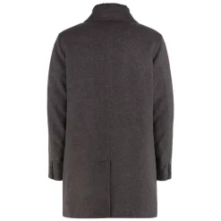 Manteau en cachemire avec col en fourrure amovible