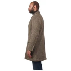 Manteau marron avec poches et fente