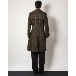 Manteau Marron à Double Boutonnage avec Ceinture
