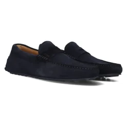Mocassins Bleus en Daim pour Homme
