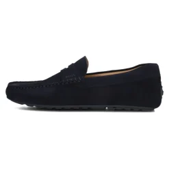 Mocassins Bleus en Daim pour Homme