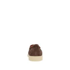 Mocassins en daim marron avec bout en amande