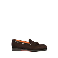 Mocassins en daim à pampilles