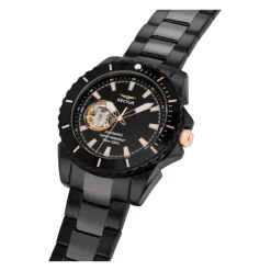Montre Automatique Homme Acier Noir