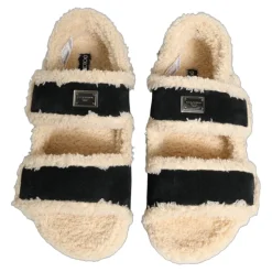 Mules en fausse fourrure
