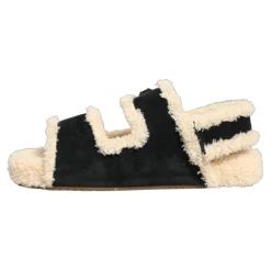 Mules en fausse fourrure