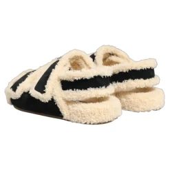 Mules en fausse fourrure