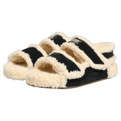 Mules en fausse fourrure
