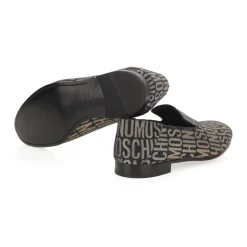 Noir Or Logo Lurex Loafers