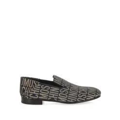 Noir Or Logo Lurex Loafers