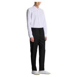Pantalon de costume uni en laine sur mesure