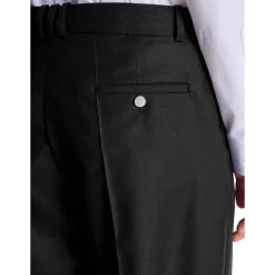 Pantalon de costume uni en laine sur mesure