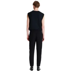 Pantalon droit en crêpe