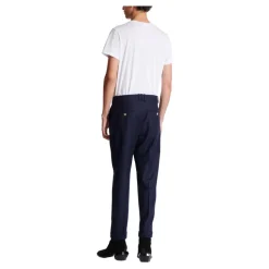 Pantalon droit en flanelle