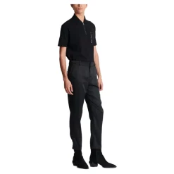 Pantalon droit en jacquard imprimé python