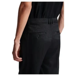 Pantalon droit en jacquard imprimé python
