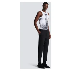 Pantalon en crêpe de laine double