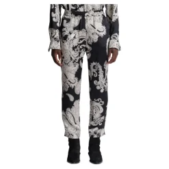 Pantalon en soie imprimé cachemire