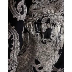 Pantalon en soie imprimé cachemire
