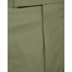 Pantalon en Twill de Coton Vert Militaire
