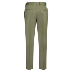Pantalon en Twill de Coton Vert Militaire