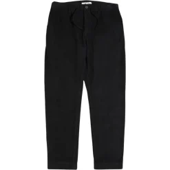 Pantalon en Velours Côtelé Bleu Marine Fuselé