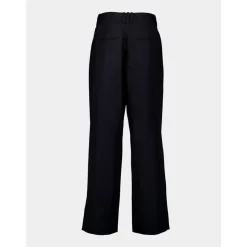 Pantalon Large en Laine Noire