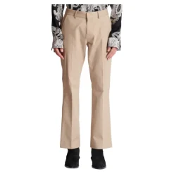 Pantalon Plissé en Gabardine de Coton