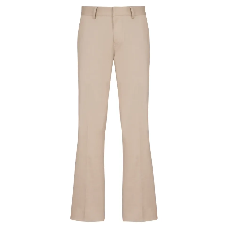 Pantalon Plissé en Gabardine de Coton
